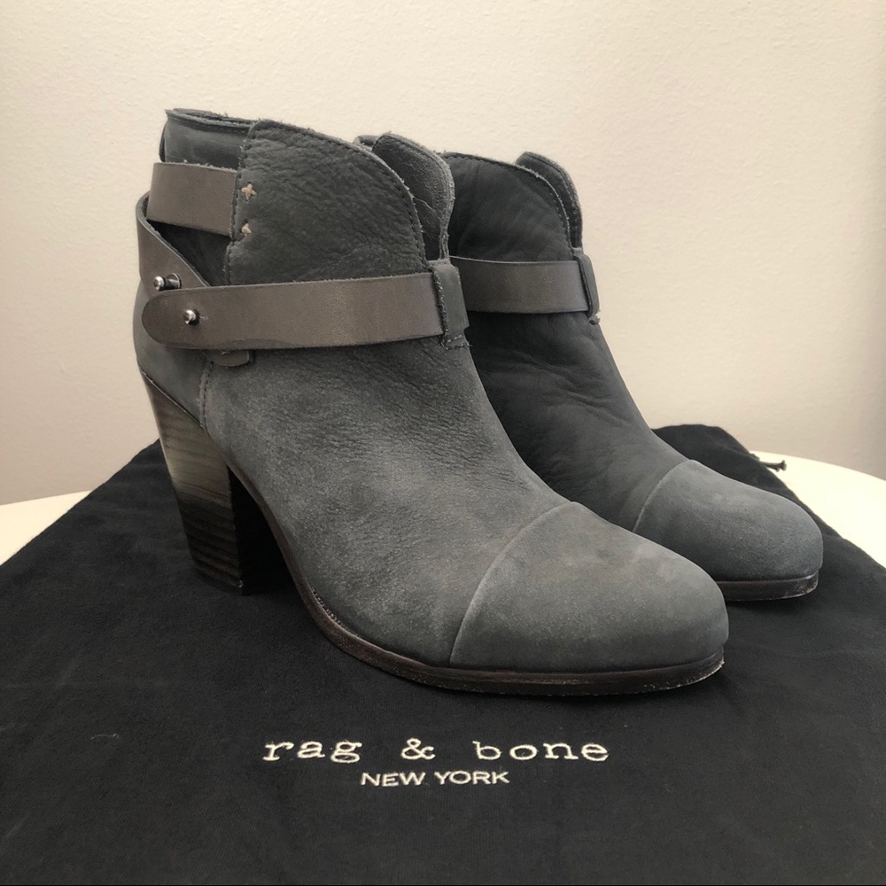 Grey Suede Leather Ankle Boot - image 1